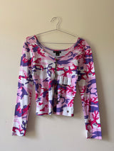 Pink camouflage y2k top