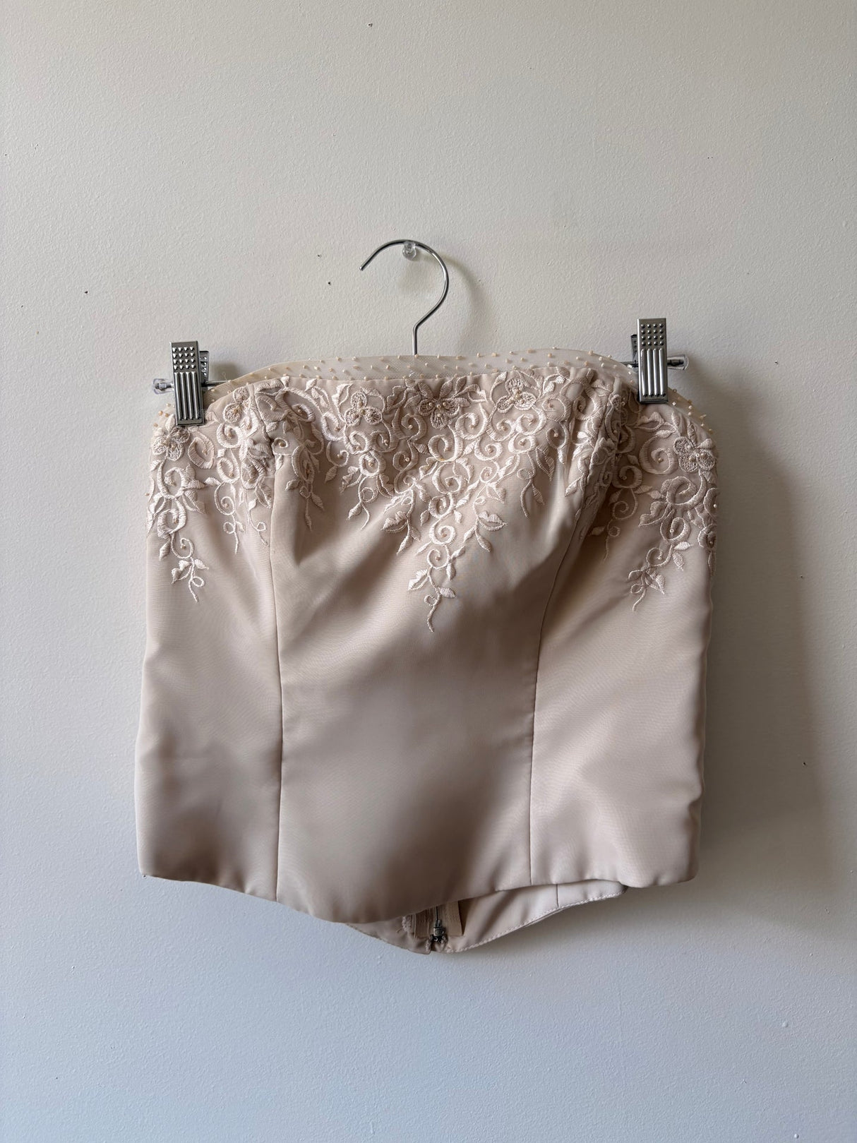 Cream corset with lace details