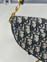 Christian Dior Mini Saddle Canvas Gray