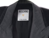 MOSCHINO Couture Deconstructed Gray and Pin Stripe Blazer