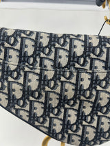 Christian Dior Mini Saddle Canvas Gray