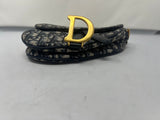Christian Dior Mini Saddle Canvas Gray