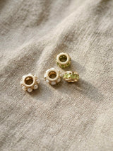 14K Opal Rondelle Charm