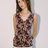 JPG Mesh Floral Tank