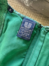Ungaro Green embossed Ruched Dress