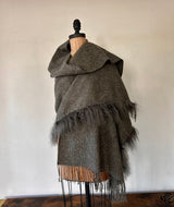 1980 Ash Grey Cashmere Wool Scarf