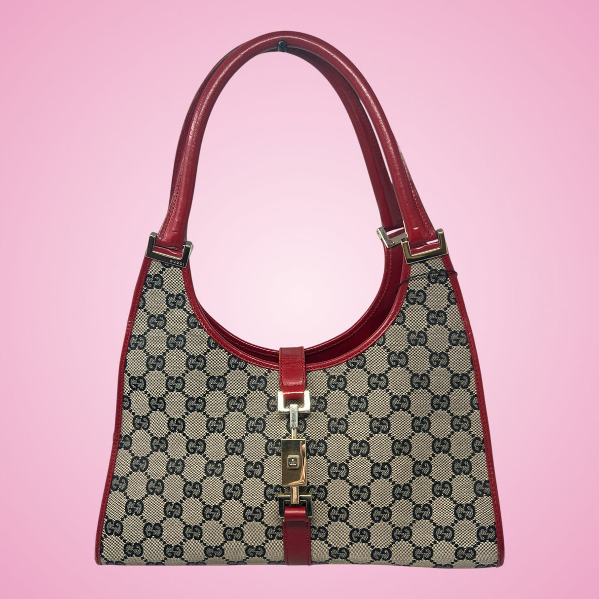 Gucci Jackie Small Red GG Canvas Shoulder Bag