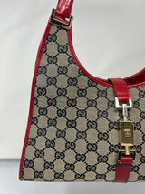 Gucci Jackie Small Red GG Canvas Shoulder Bag