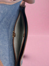 Celine Poulbot Blue Paris Macadam Canvas Shoulder Bag