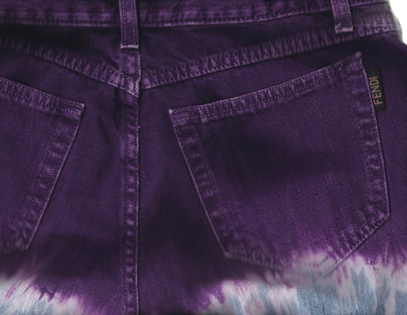 FENDI Purple Tie Dye Jeans