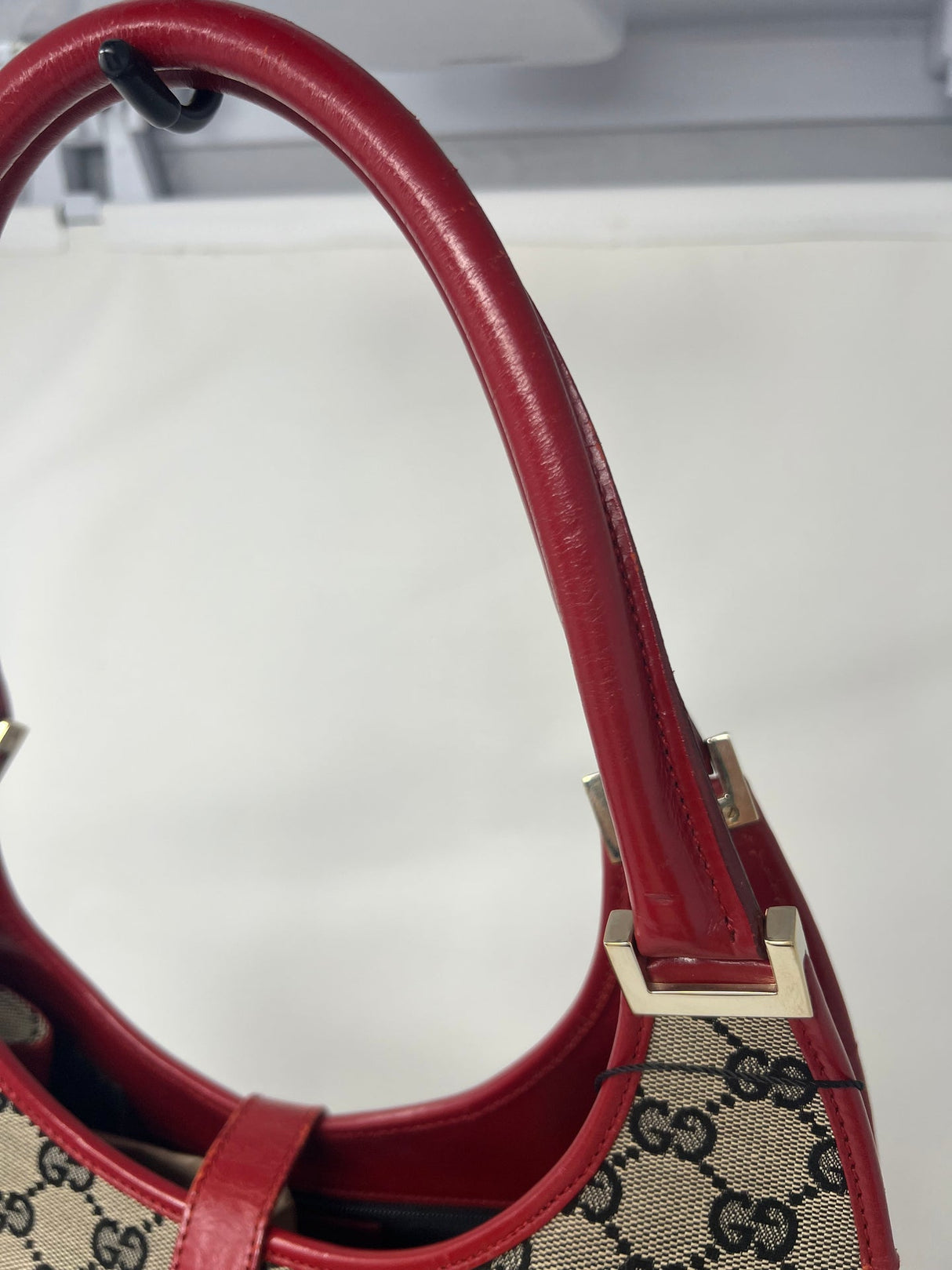 Gucci Jackie Small Red GG Canvas Shoulder Bag