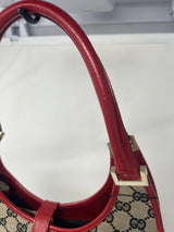 Gucci Jackie Small Red GG Canvas Shoulder Bag