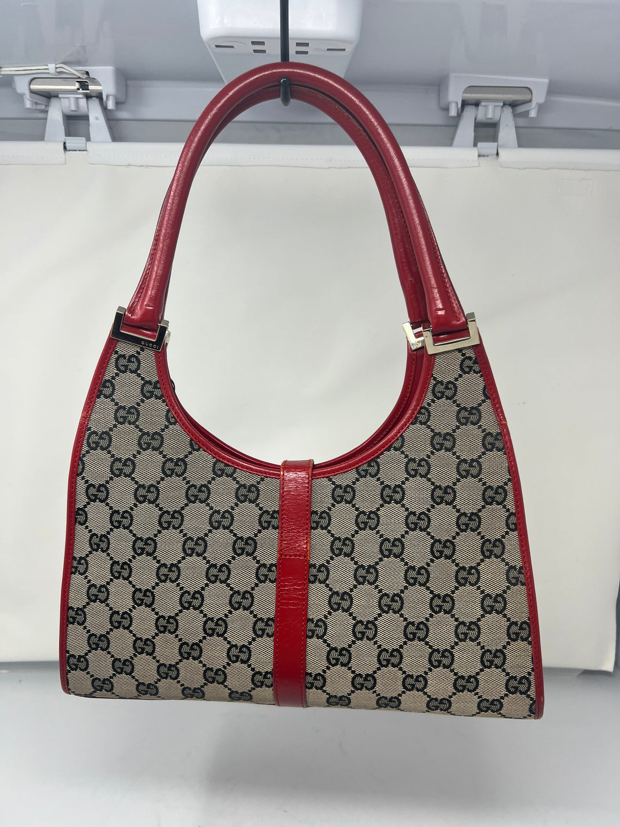 Gucci Jackie Small Red GG Canvas Shoulder Bag