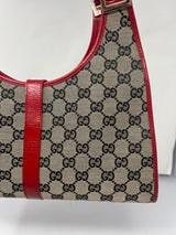 Gucci Jackie Small Red GG Canvas Shoulder Bag