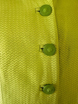 Versus Chartreuse Chevron Short Sleeved Blazer