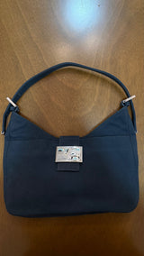 Fendi Navy Wave Buckle Hobo Bag