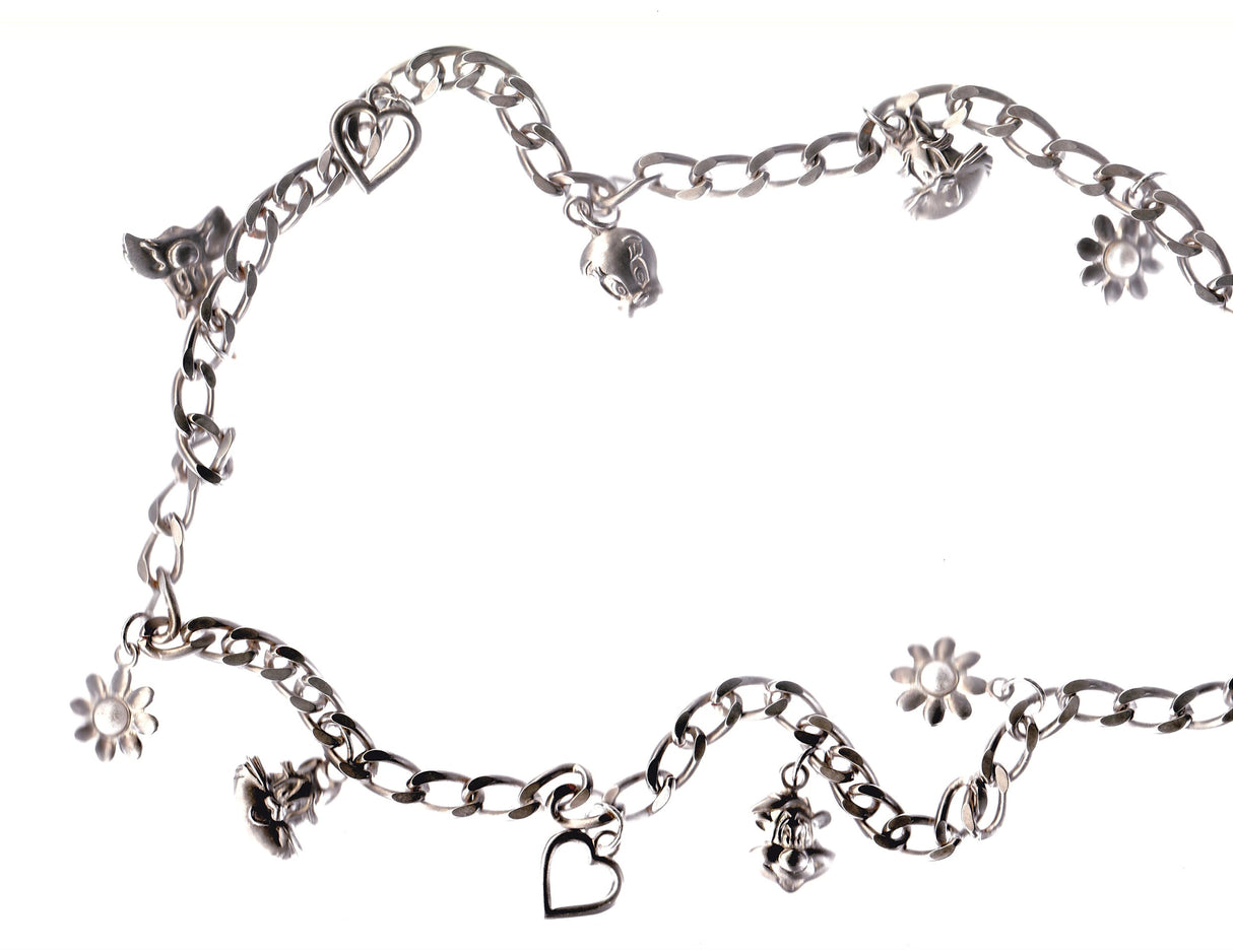 Silver Looney Tunes Charm Belt