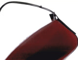Red Pony Hair and Black Leather Shoulder Bag