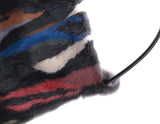 Multicolor Rabbit Fur Bag with Acrylic Handle