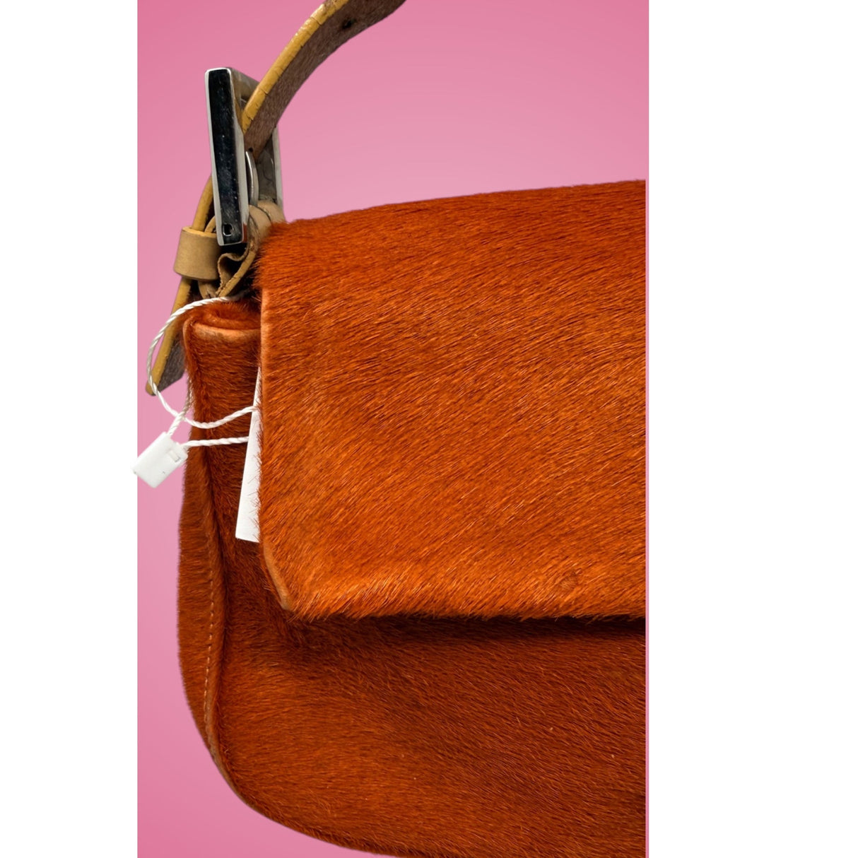 Fendi Baguette Orange Pony Hair