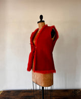 Hugo Buscati	Rouge suede and fur vest