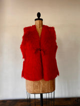 Hugo Buscati	Rouge suede and fur vest