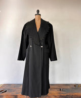 Ted Lapidus Floral Collar Noir Coat
