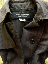2005 AW	 Junya Watanabe Comme de Garcon Pinstripe Double Breasted Trench