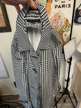 Escada Houndstooth Rain Trench 34