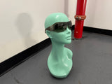 VERSACE Brown Shield Sunglasses with Silver Detail