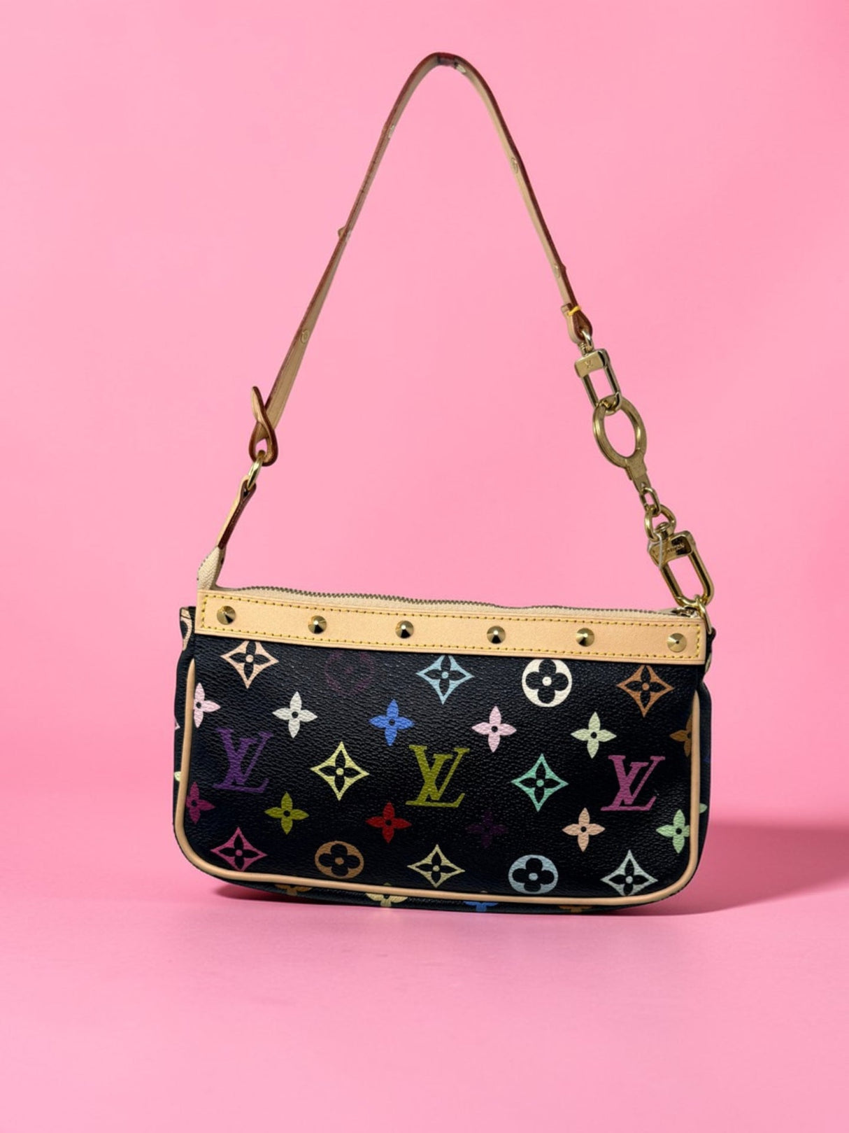 Louis Vuitton Murakami Black Multi Monogram Pochette