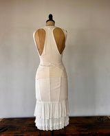 1990 Versace Cream Hand Knit skirt set