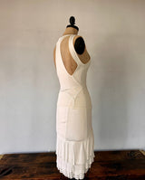 1990 Versace Cream Hand Knit skirt set