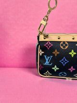 Louis Vuitton Murakami Black Multi Monogram Pochette