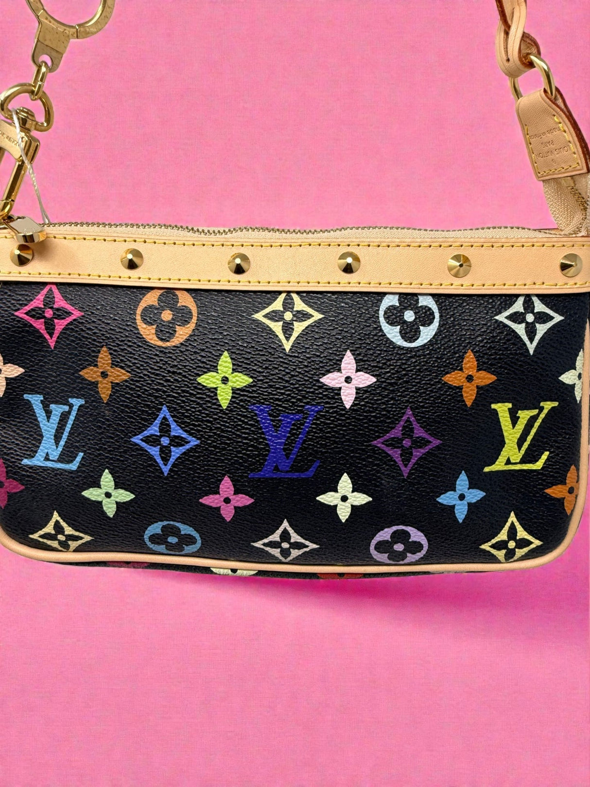 Louis Vuitton Murakami Black Multi Monogram Pochette
