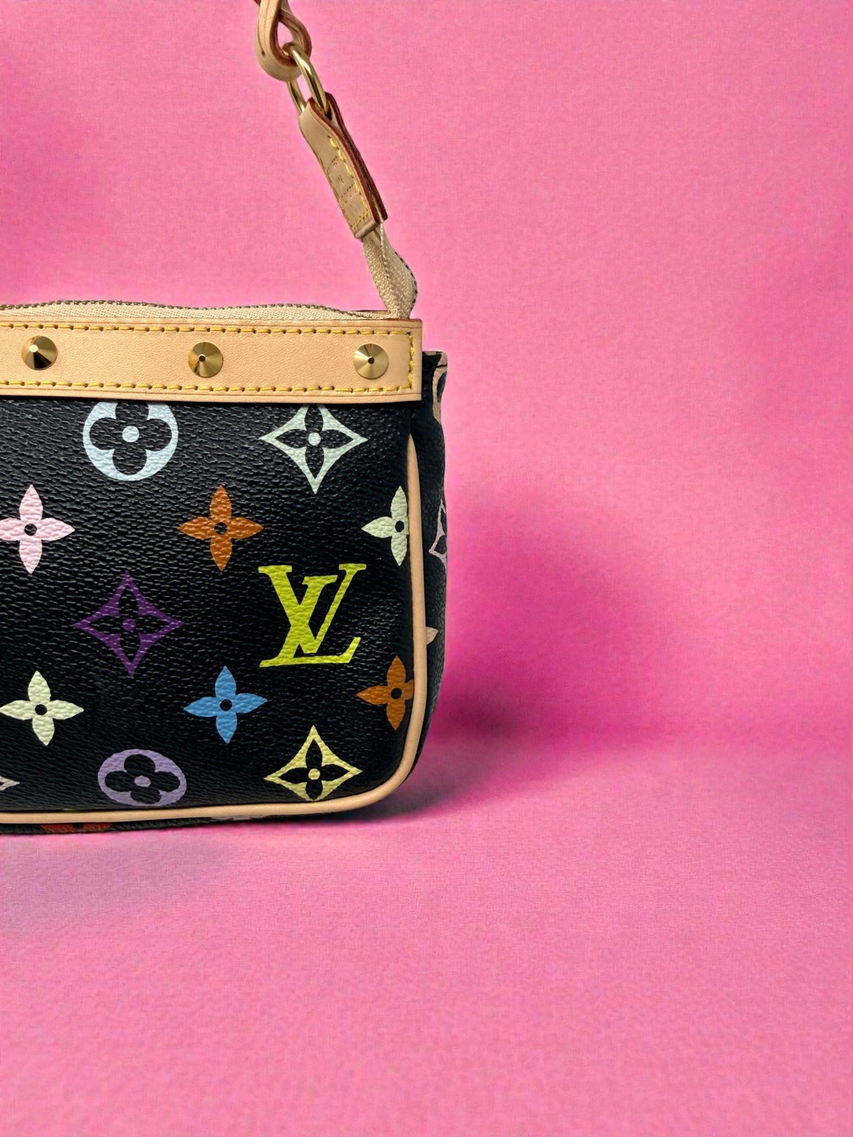 Louis Vuitton Murakami Black Multi Monogram Pochette