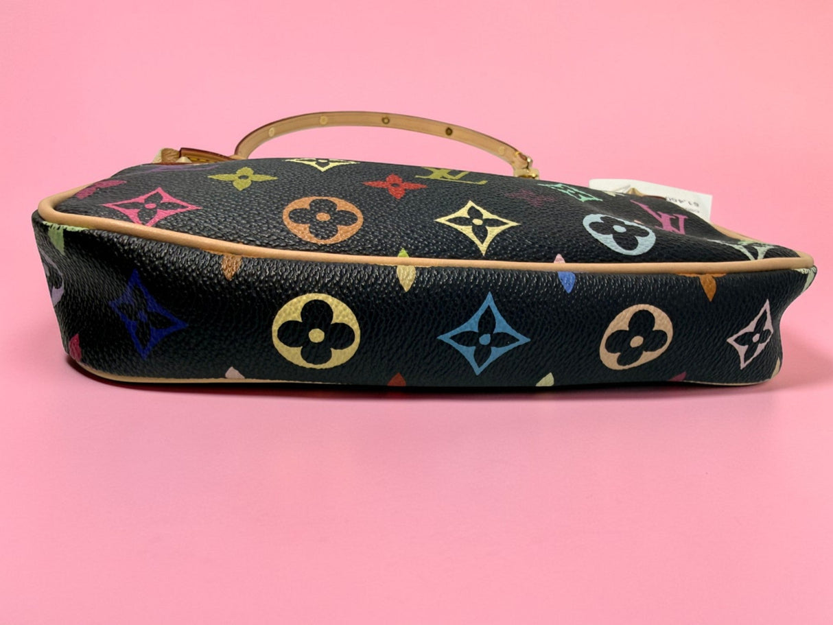 Louis Vuitton Murakami Black Multi Monogram Pochette