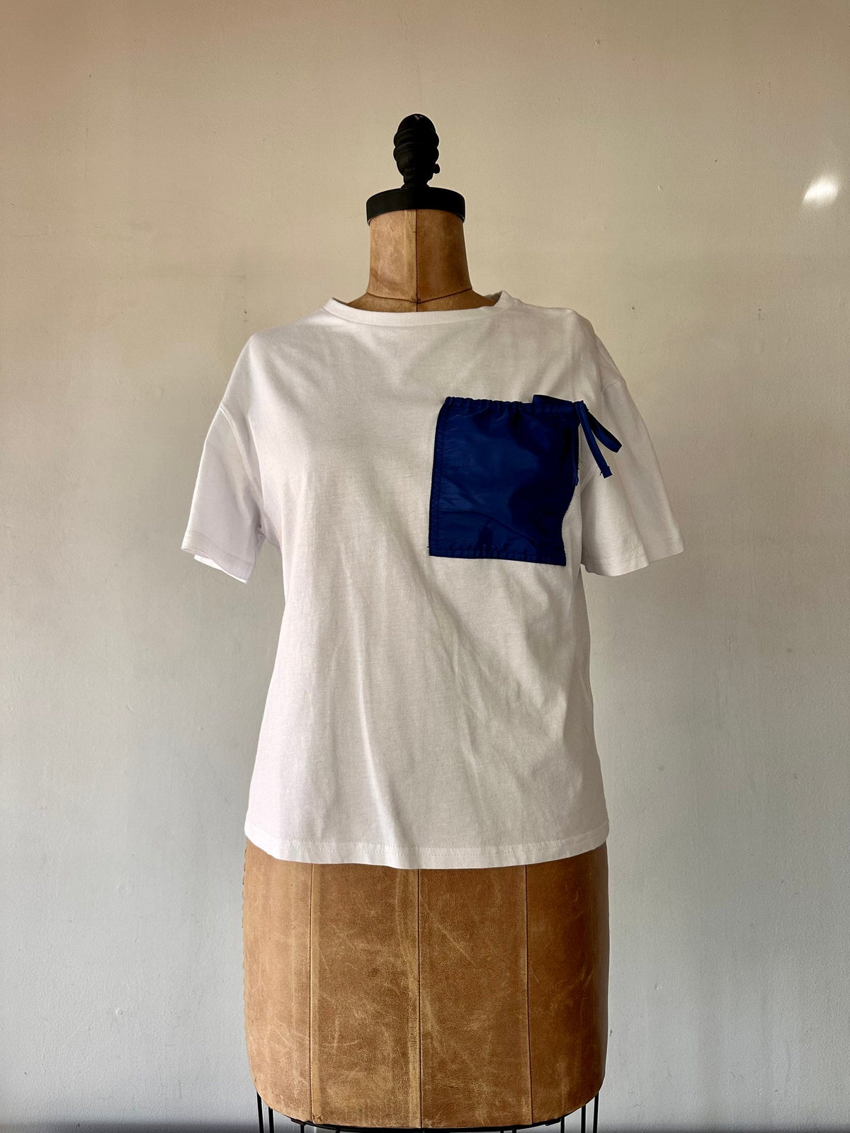 Jil Sander White cargo pocket tshirt