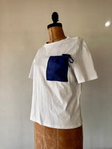 Jil Sander White cargo pocket tshirt