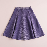 Moschino Jeans Purple Leopard Print Skirt