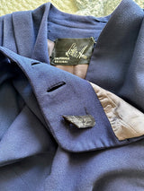 1940 Lilli Ann  Navy pleated sleeve kimono style blazer