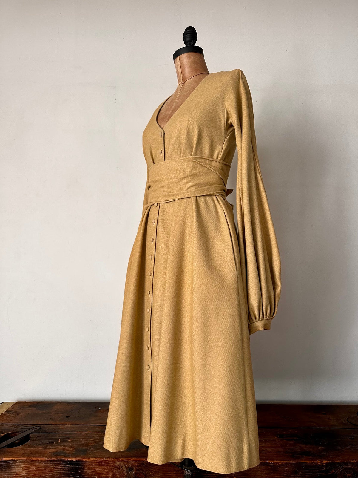 1970 Manning Silver Camel wool a-line Coat