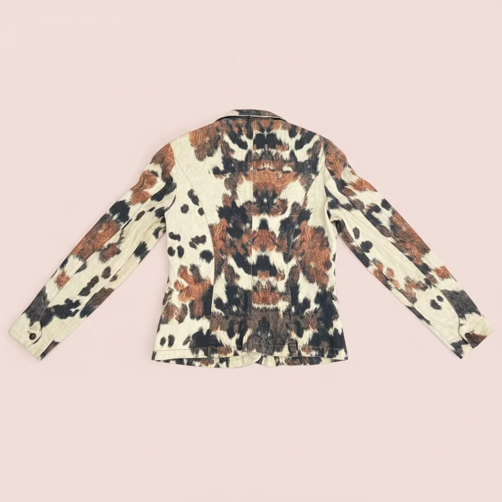 Cavalli cow print blazer