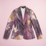 Cavalli purple patchwork blazer
