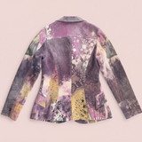 Cavalli purple patchwork blazer
