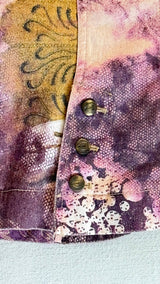 Cavalli purple patchwork blazer