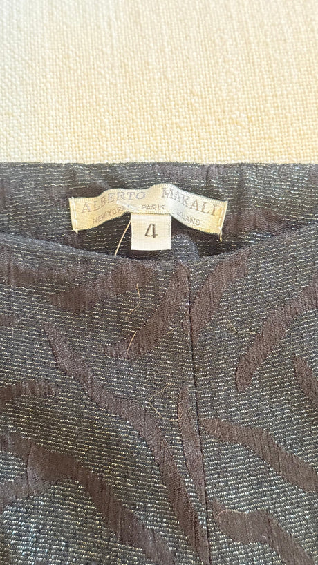 Alberto Makali Metallic Zebra Stripe Skinny Pants