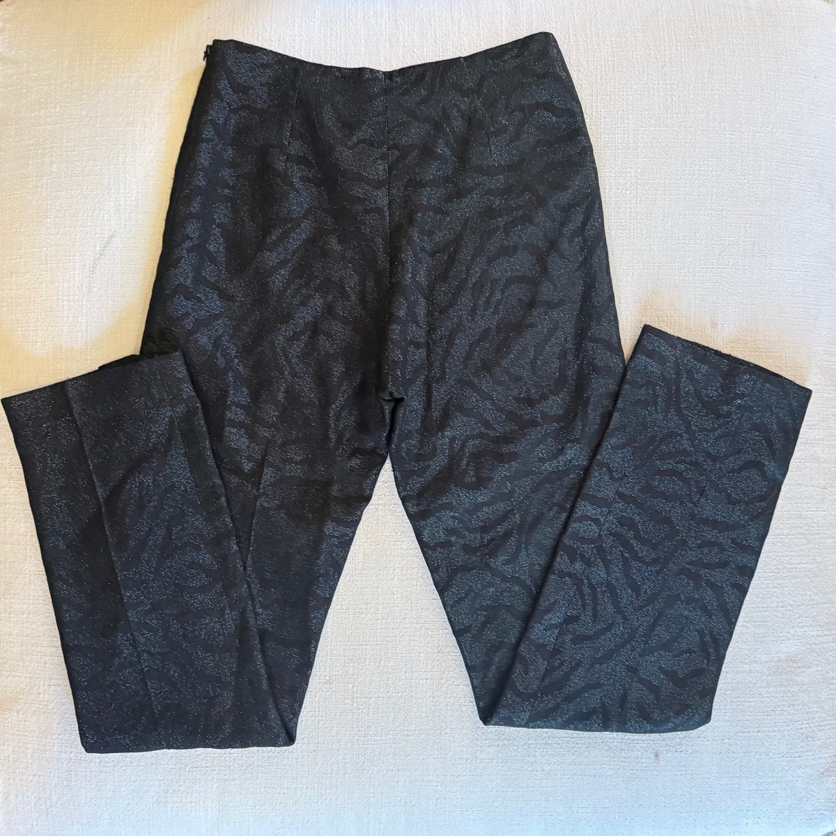 Alberto Makali Metallic Zebra Stripe Skinny Pants