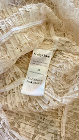 See by Chloé Sheer Lace Bell Sleeve Blouse