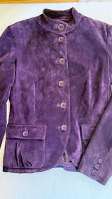 Vintage Caché Deep Purple Suede Jacket